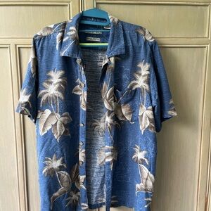 Batik Bay L 100% silk tropical palm shirt